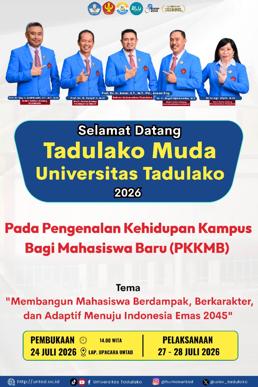 Jadwal Kegiatan PKKMB Untad 2026